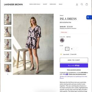 Lavender Brown Isla Mini Dress - Black and Pink Floral